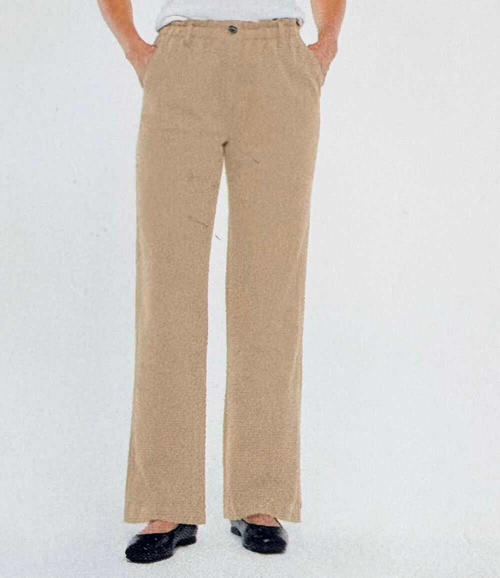 Gap Women's Easy Twill Pant Cream Straight Leg Size L NWT